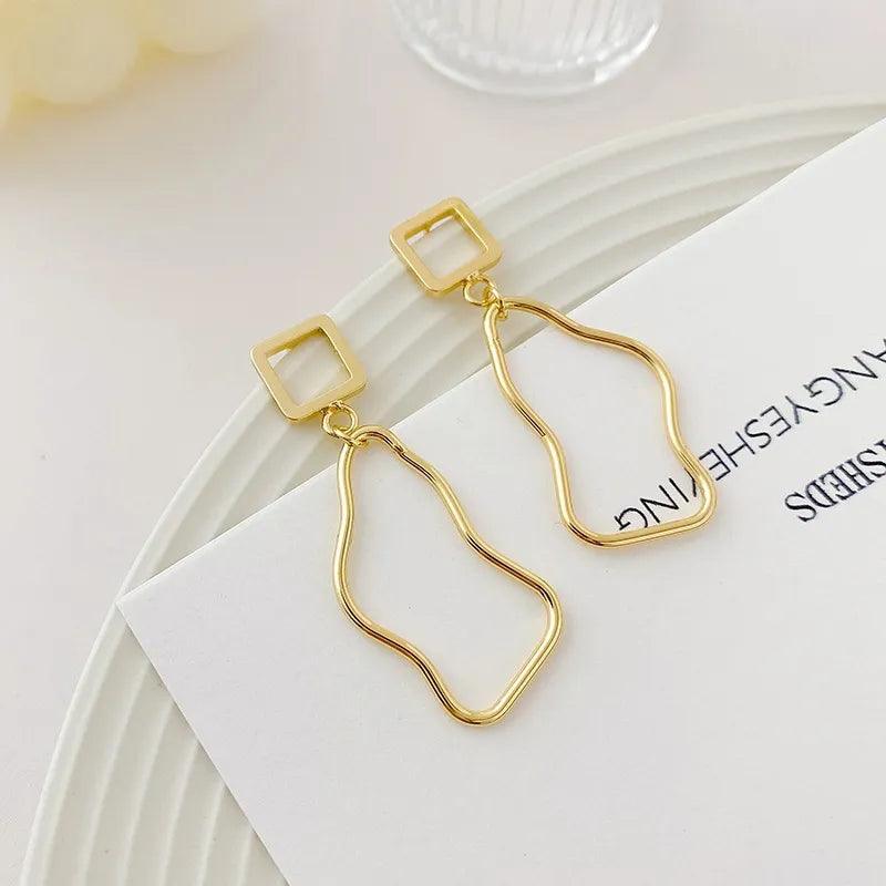 EVERLY | Unique Gold Accent Pearl Earrings