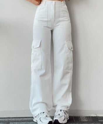 AYLA | Cargo Jeans with Pockets Women