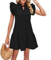 Shift Dress with Round Neck