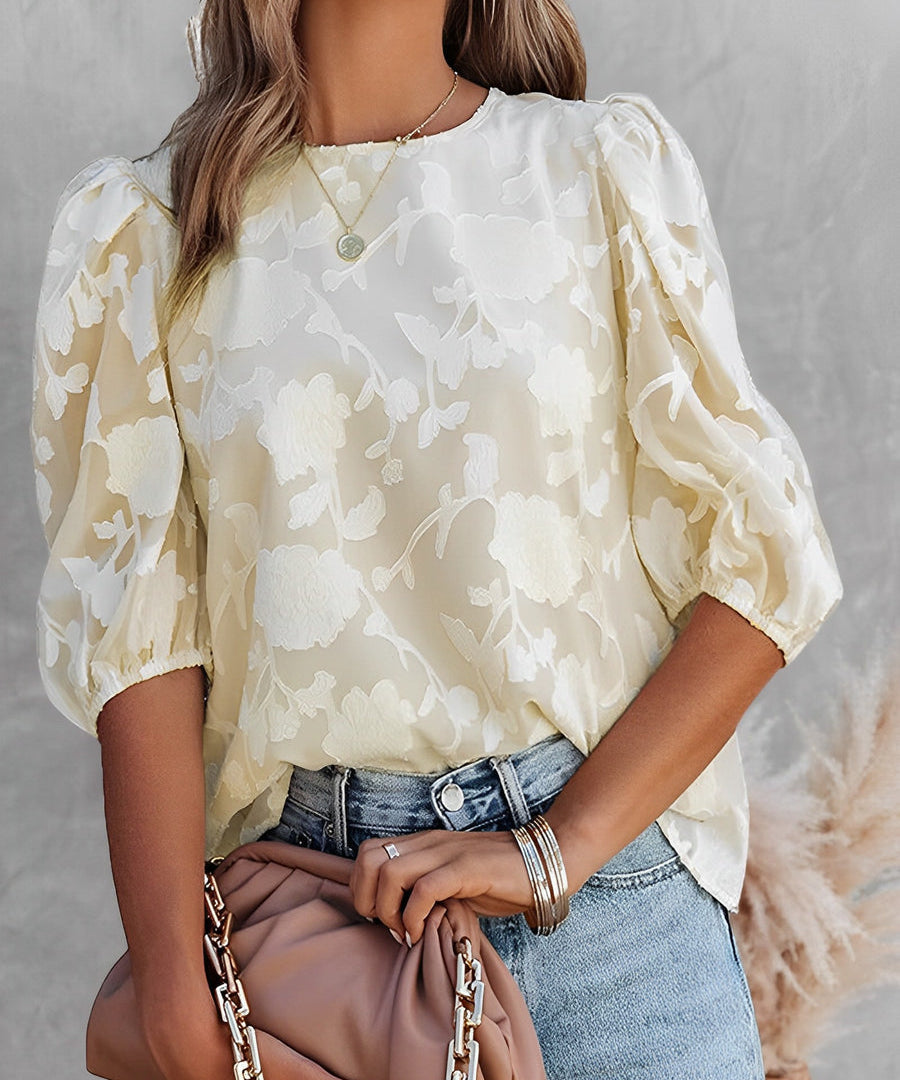 AIRLIE | Blouse with Puff Sleeve