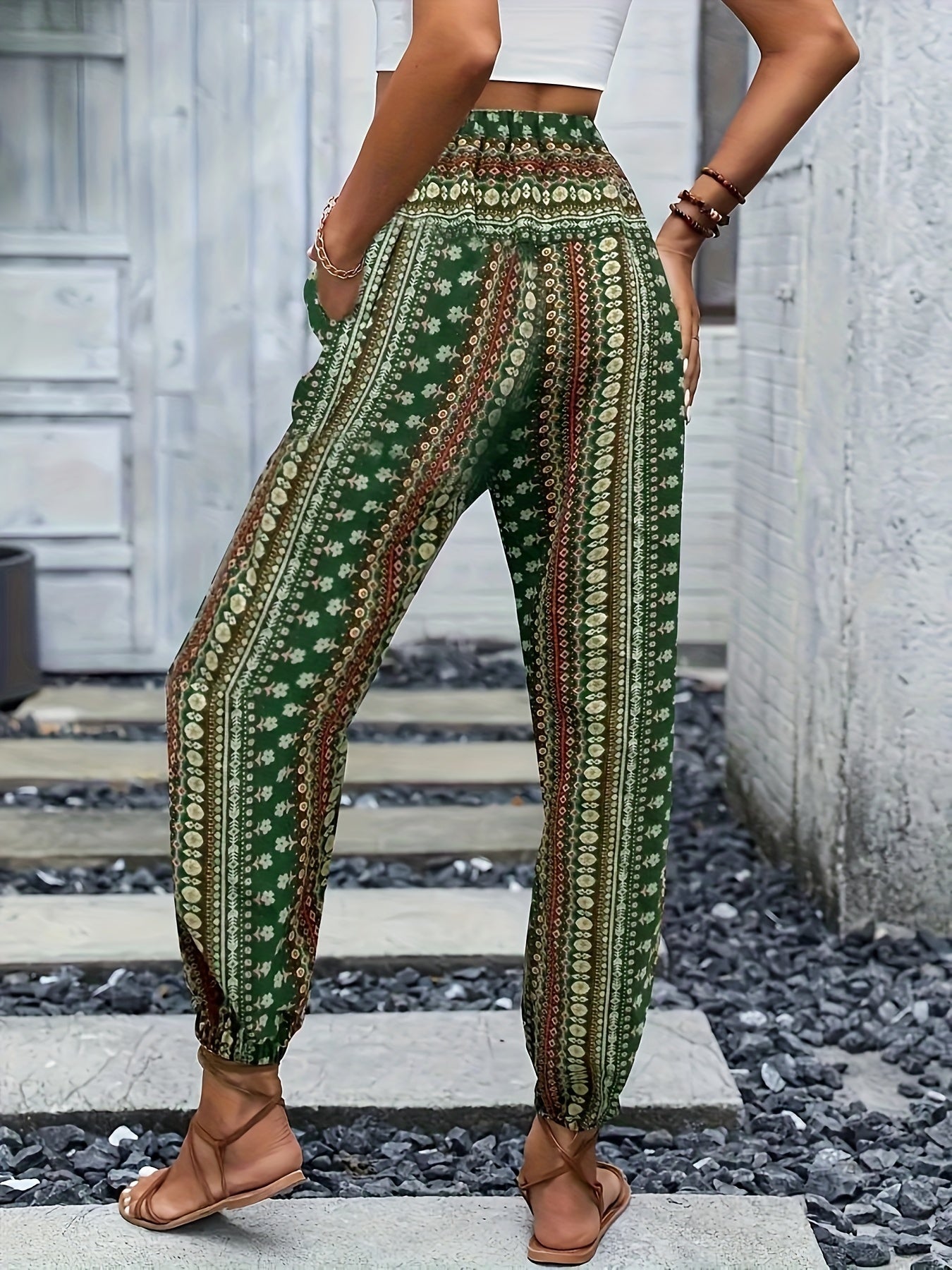 Viviana | Stylish High-Waist Printed Pants