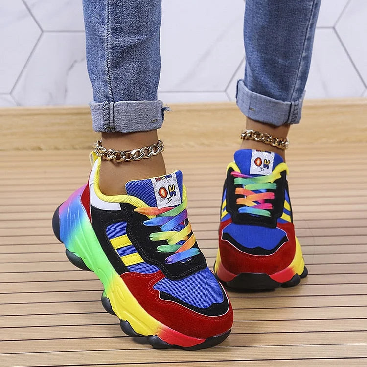 Melody | Vibrant Rainbow Design Shoes