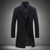 Felix | Timeless Single-Breasted Wool Coat with Elegant Collar