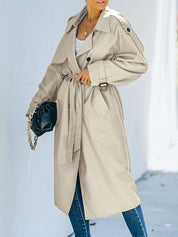 Harlani | Women's Double-Breasted Trench Coat | Long