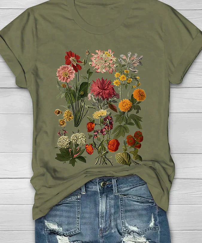 LUELLA | Retro Floral Print T-Shirt