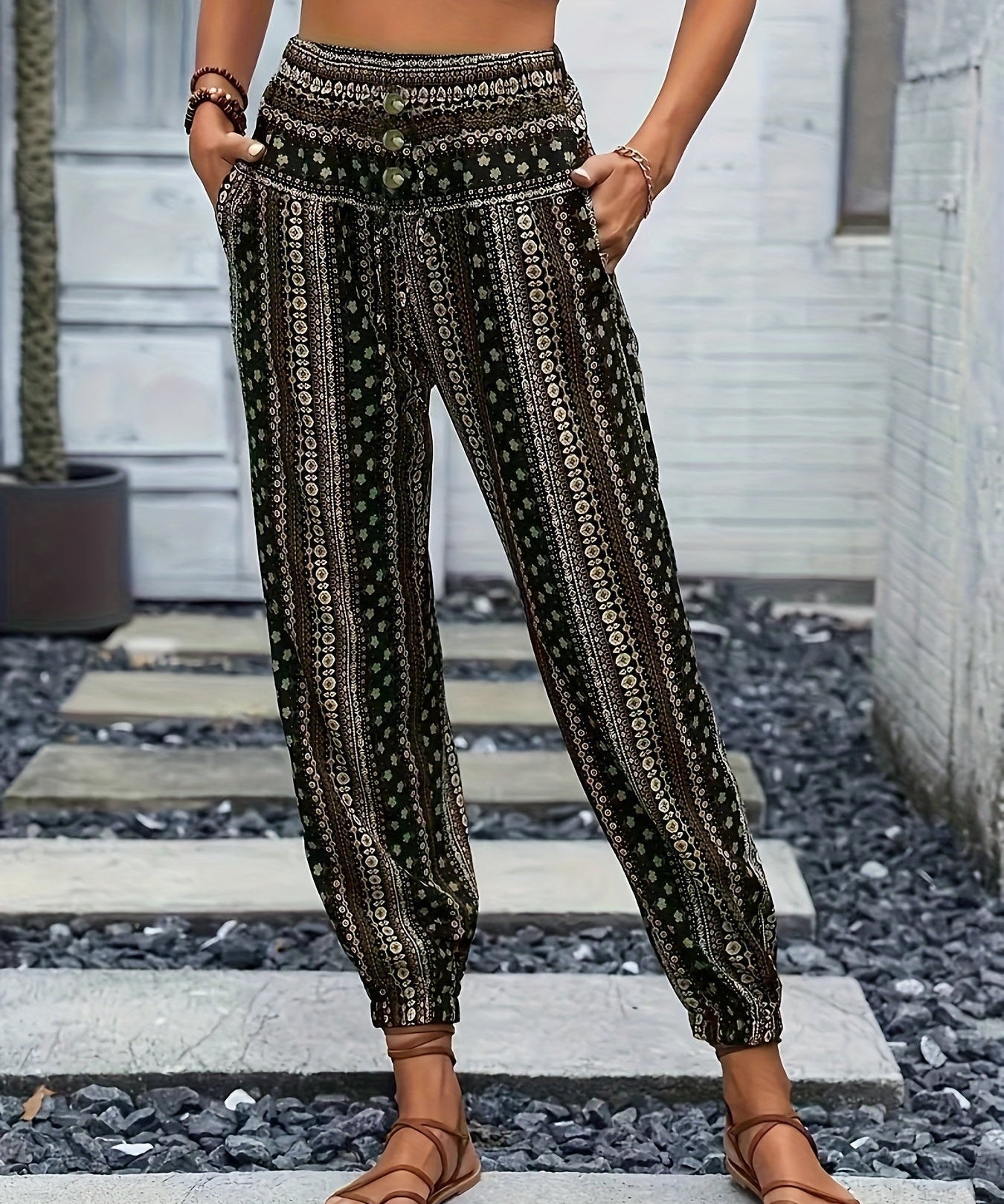 Viviana | Stylish High-Waist Printed Pants