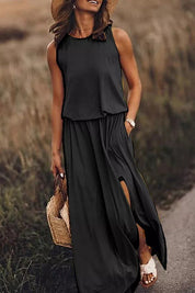 Rania | Flowing Slit Maxi Dress for Effortless Elegance