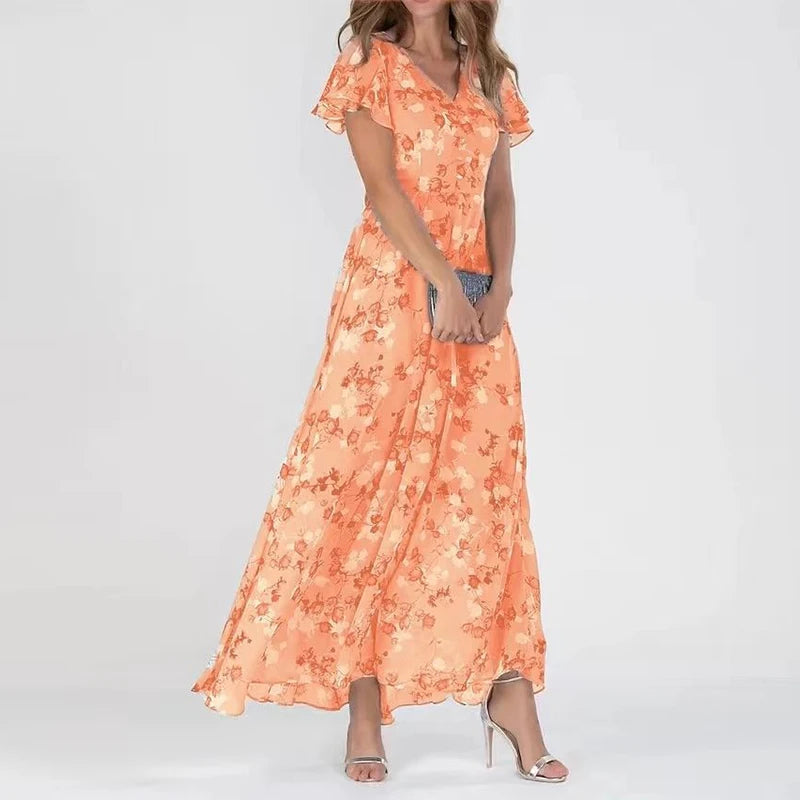 Lilia | Elegant Floral Midi Dress