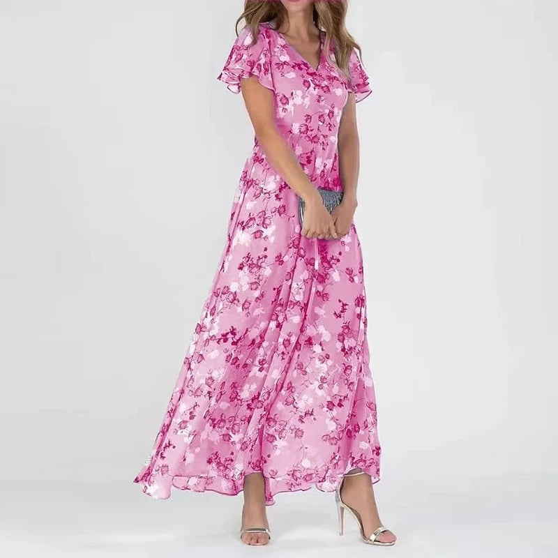 Lilia | Elegant Floral Midi Dress