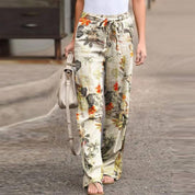 FLORA | Elegant Pants with Flowerprint Women