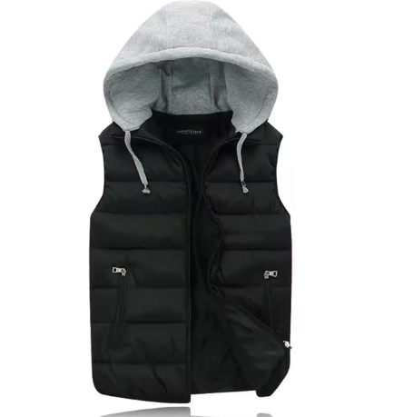 Ralph Bodywarmer | Casual light padded vest/jacket with removable hood for men