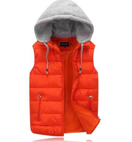 Ralph Bodywarmer | Casual light padded vest/jacket with removable hood for men