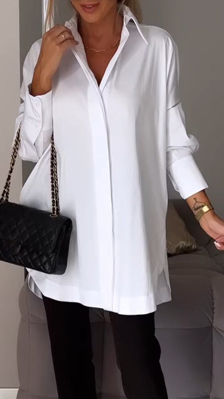 AMY | Sophisticated Lapel Shirt for Women