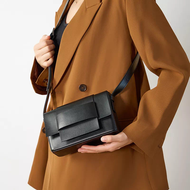 Emma | Leather Compact Shoulder Bag