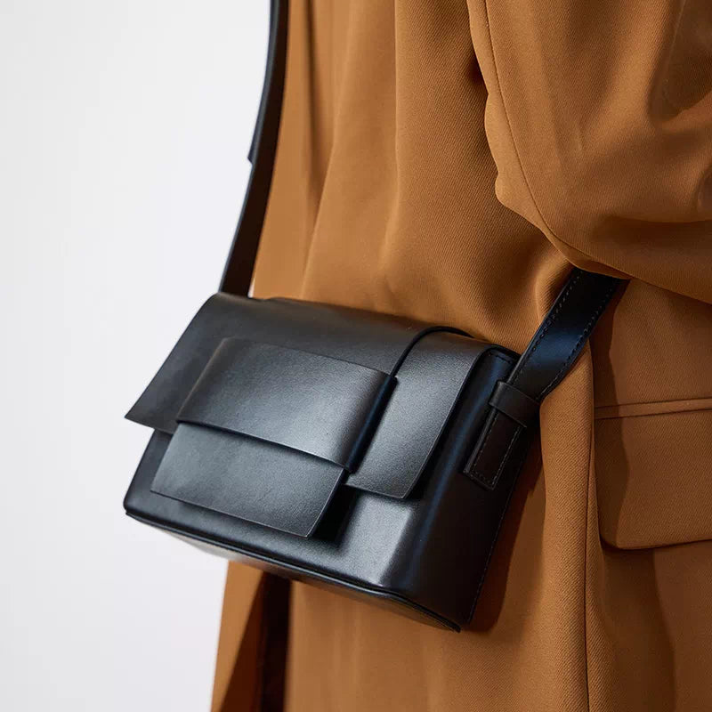 Emma | Leather Compact Shoulder Bag