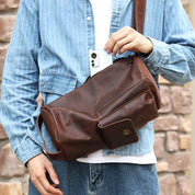 Lars | Classic Leather Cylinder Shoulder Bag