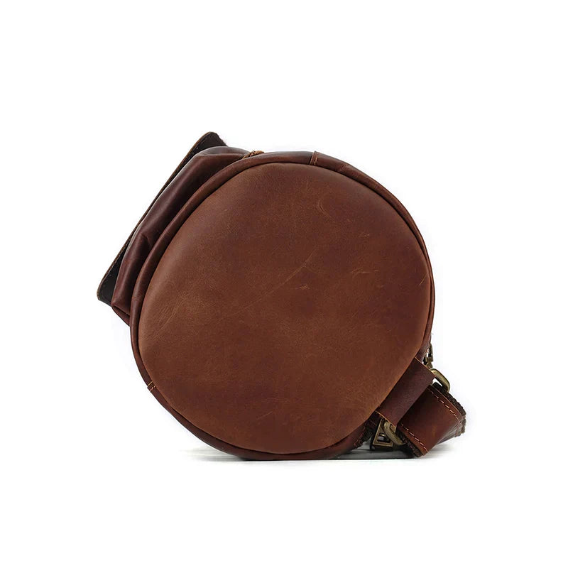 Lars | Classic Leather Cylinder Shoulder Bag