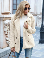 Wendy | Chic Cozy Double-Breasted Teddy Coat