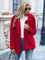 Wendy | Chic Cozy Double-Breasted Teddy Coat