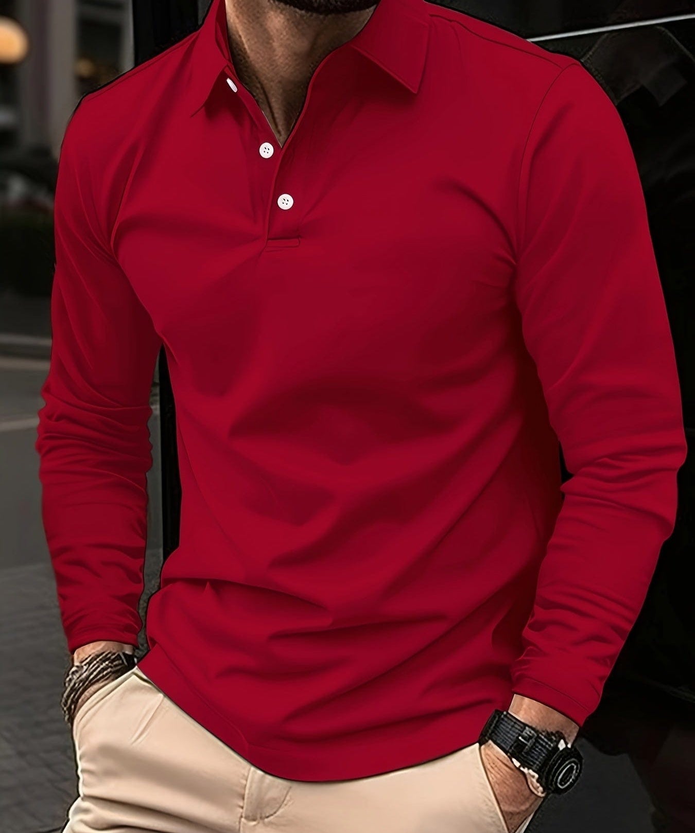 MARK | Long Sleeve Polo Shirt