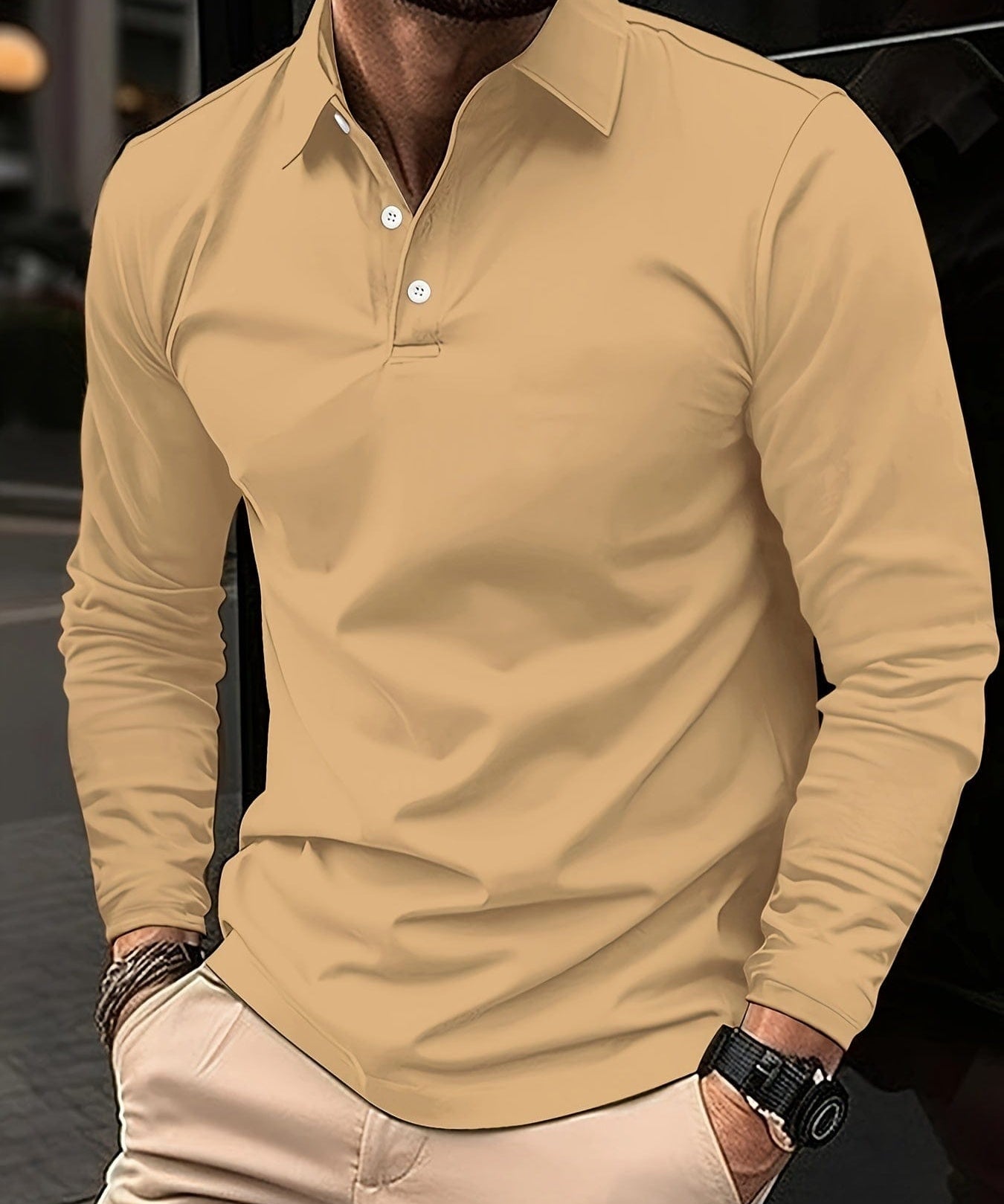 MARK | Long Sleeve Polo Shirt