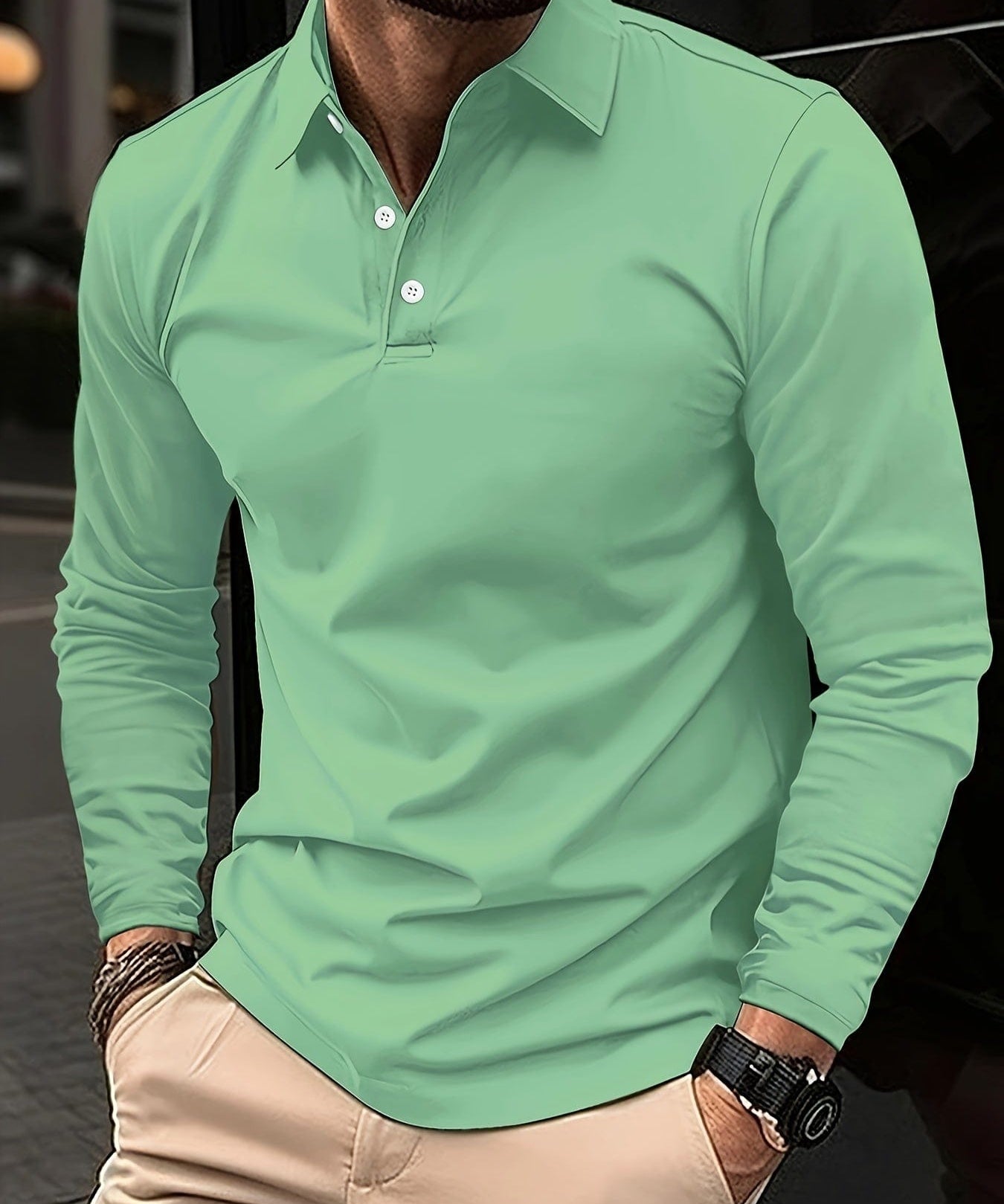 MARK | Long Sleeve Polo Shirt