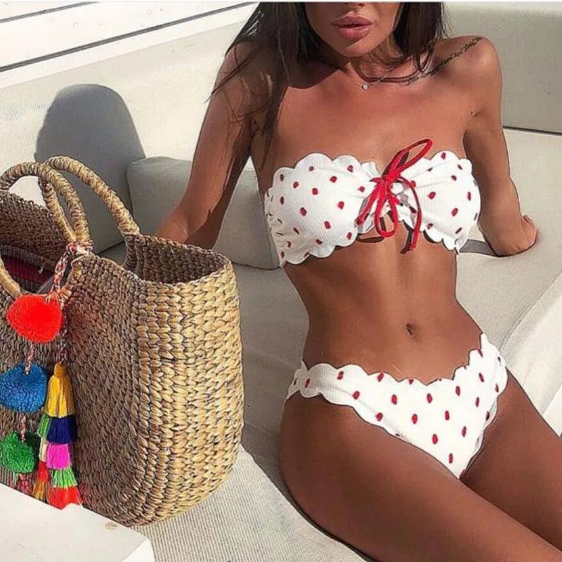 CATH | Strapless Polkadot Bikini