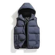 HUGO Bodywarmer | Casual light padded gilet/jacket with removable hood for men