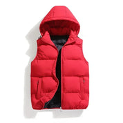 HUGO Bodywarmer | Casual light padded gilet/jacket with removable hood for men